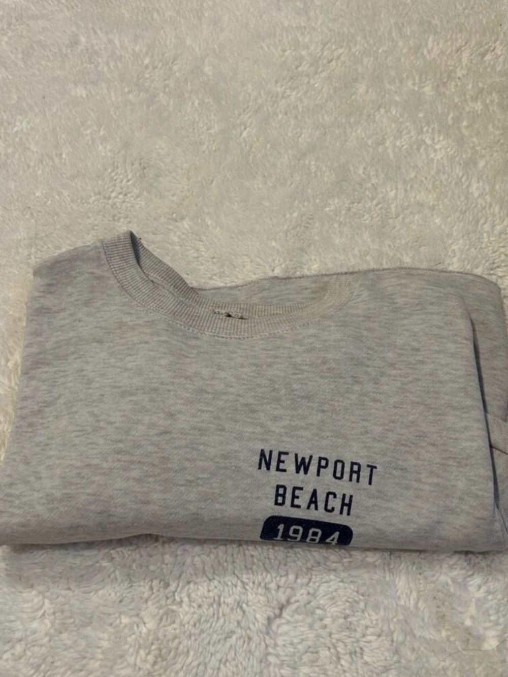 Brandy Melville Gray Newport Beach 1984 Long Sleeve Tee